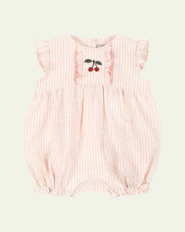 Girl's Striped Ellie Bubble Romper, Size 3M-18